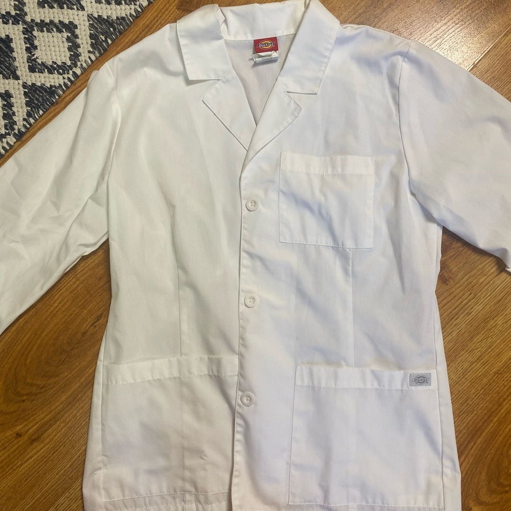 Dickies Men's / Women’s Classic white lab coat with pockets